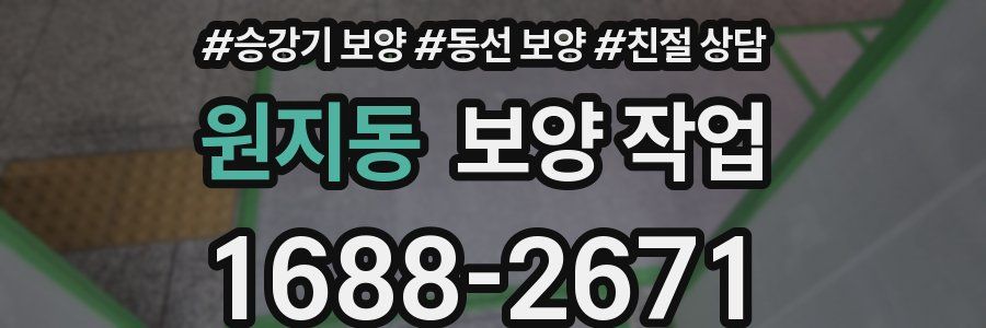 원지동 보양 작업