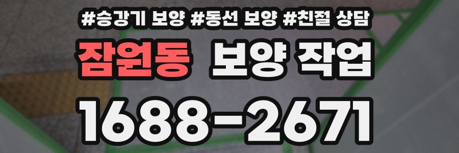 잠원동 보양 작업