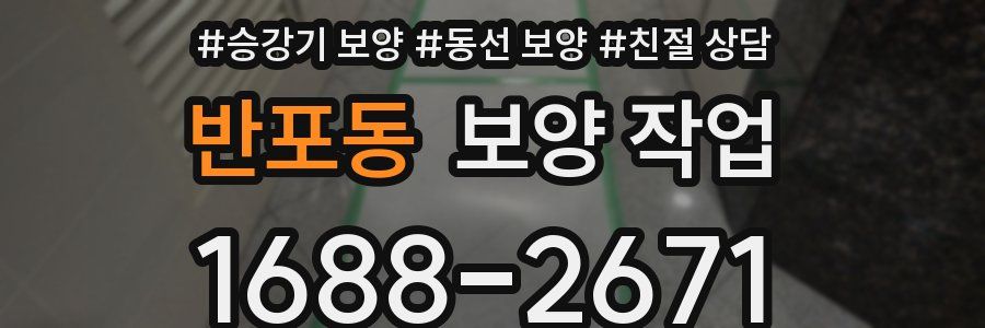 반포동 보양 작업