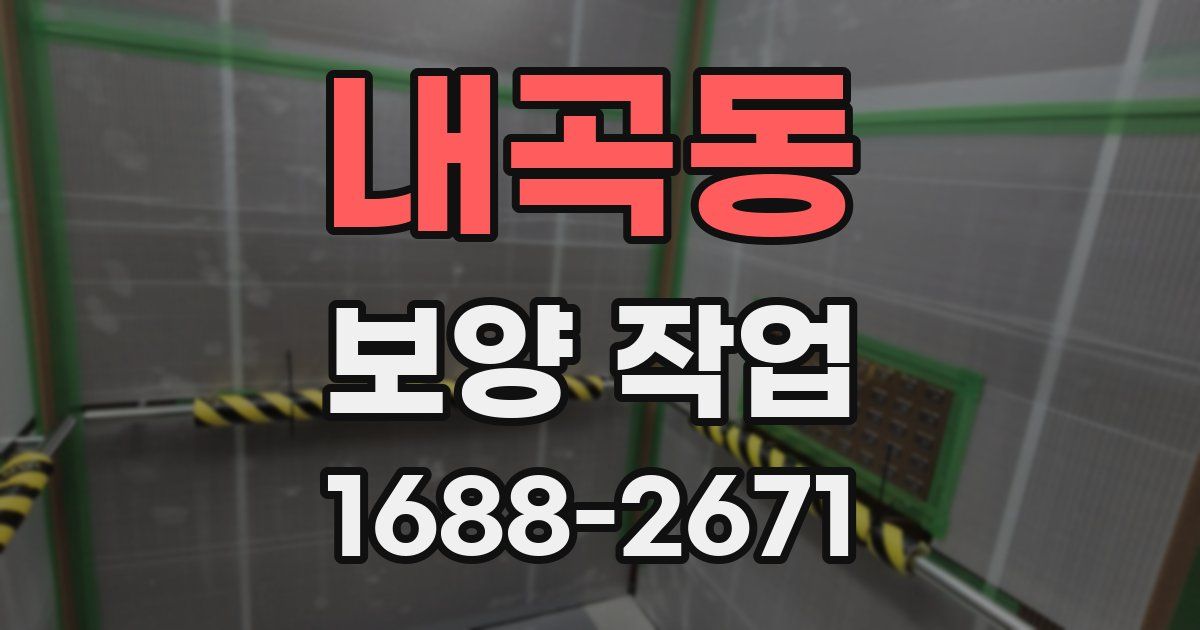 내곡동 보양 작업