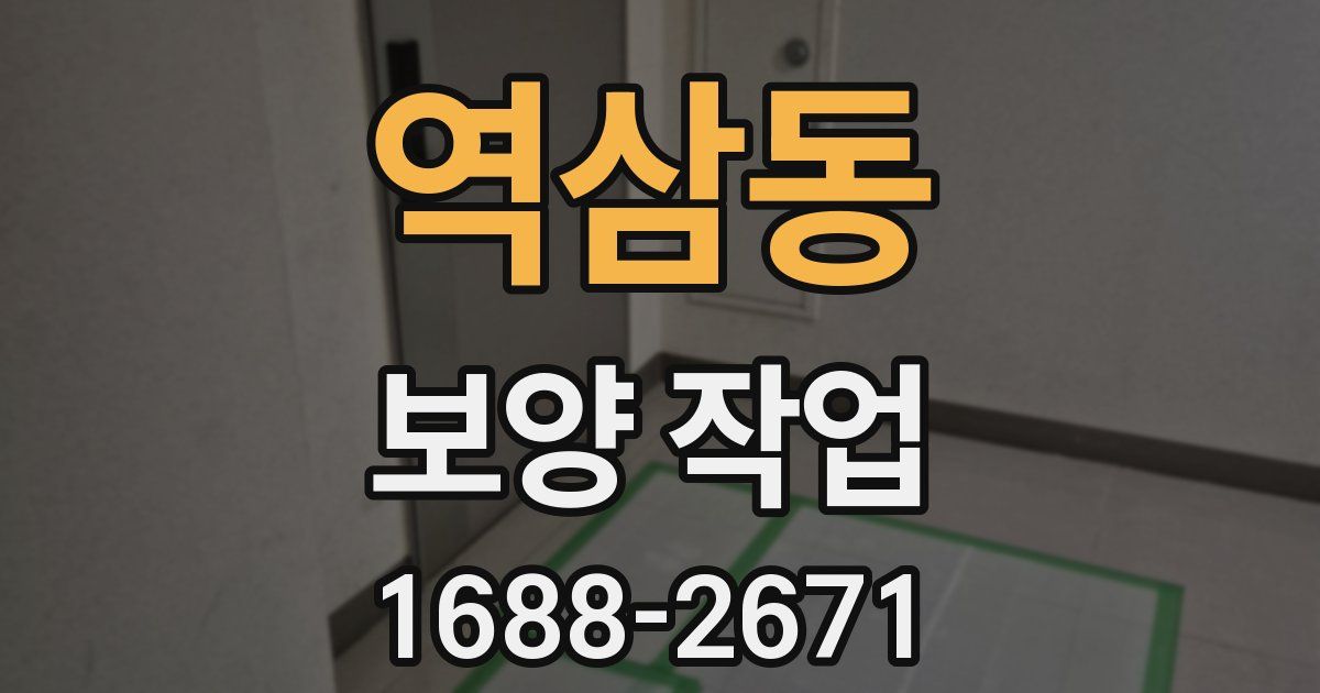 역삼동 보양 작업