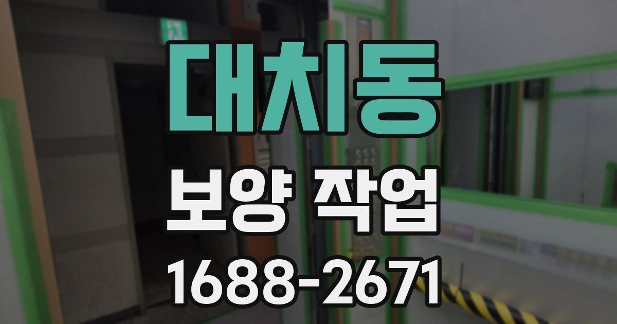 대치동 보양 작업