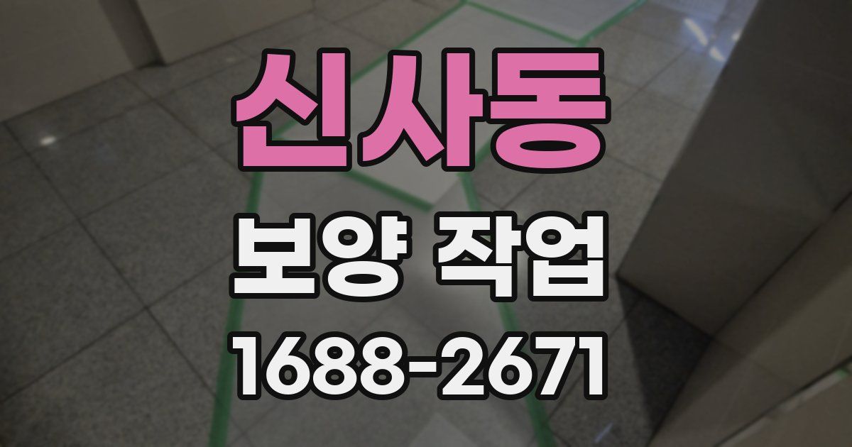 신사동 보양 작업