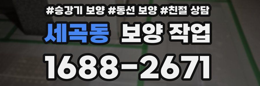 세곡동 보양 작업