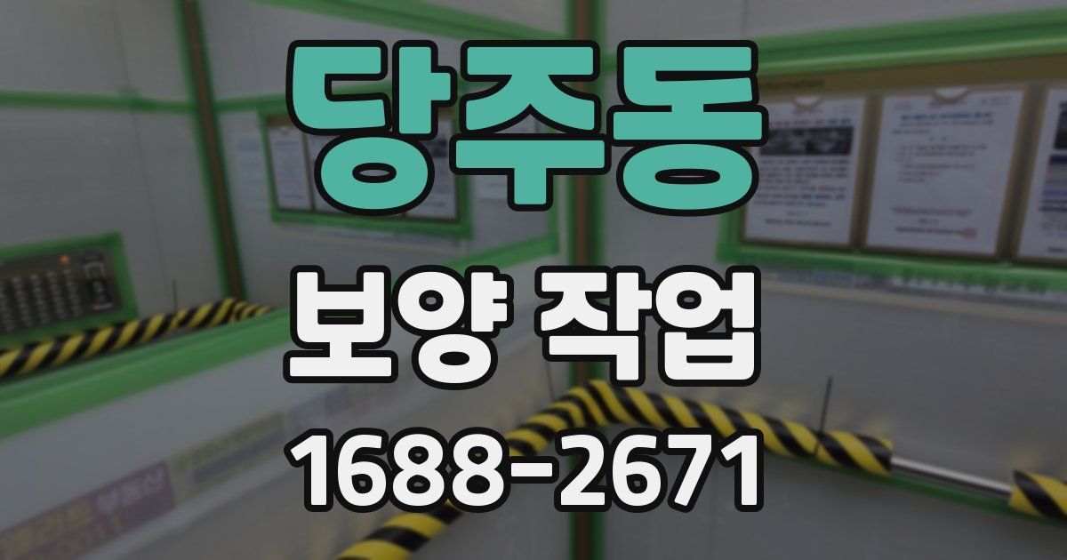당주동 보양 작업
