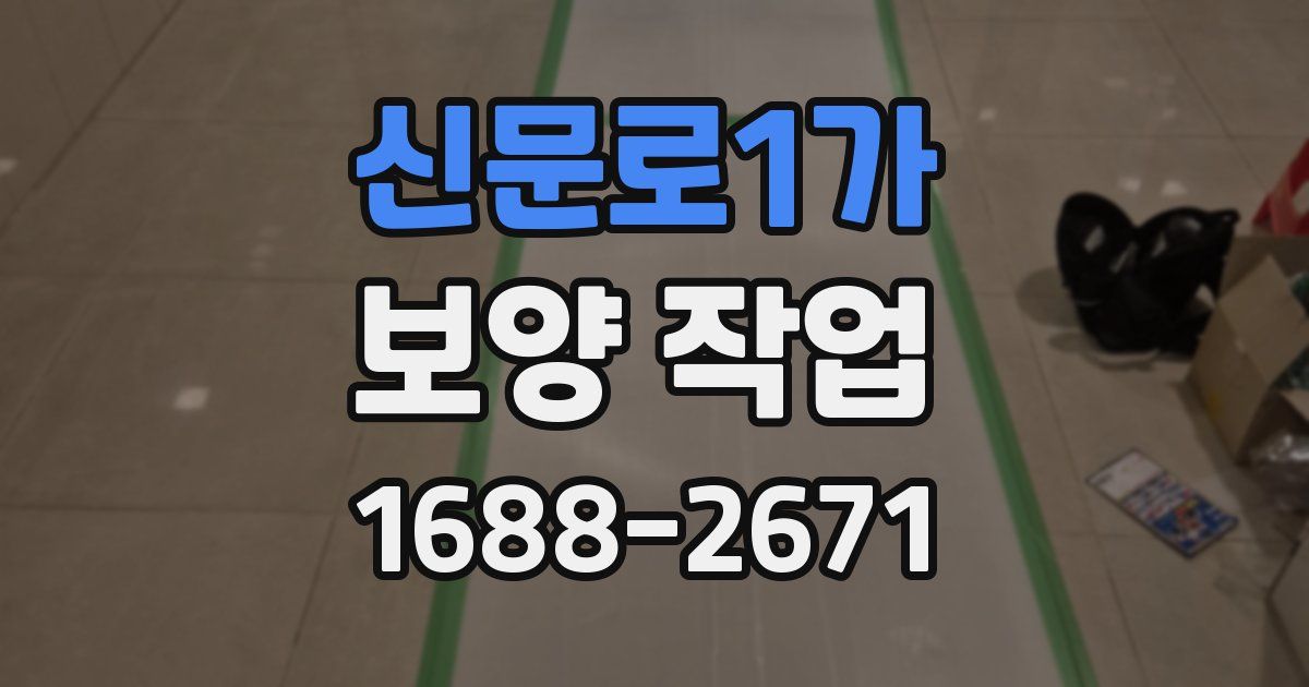 신문로1가 보양 작업