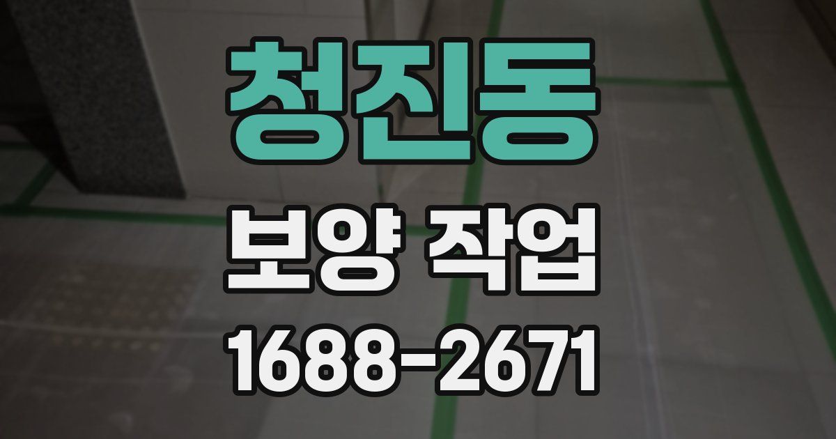 청진동 보양 작업