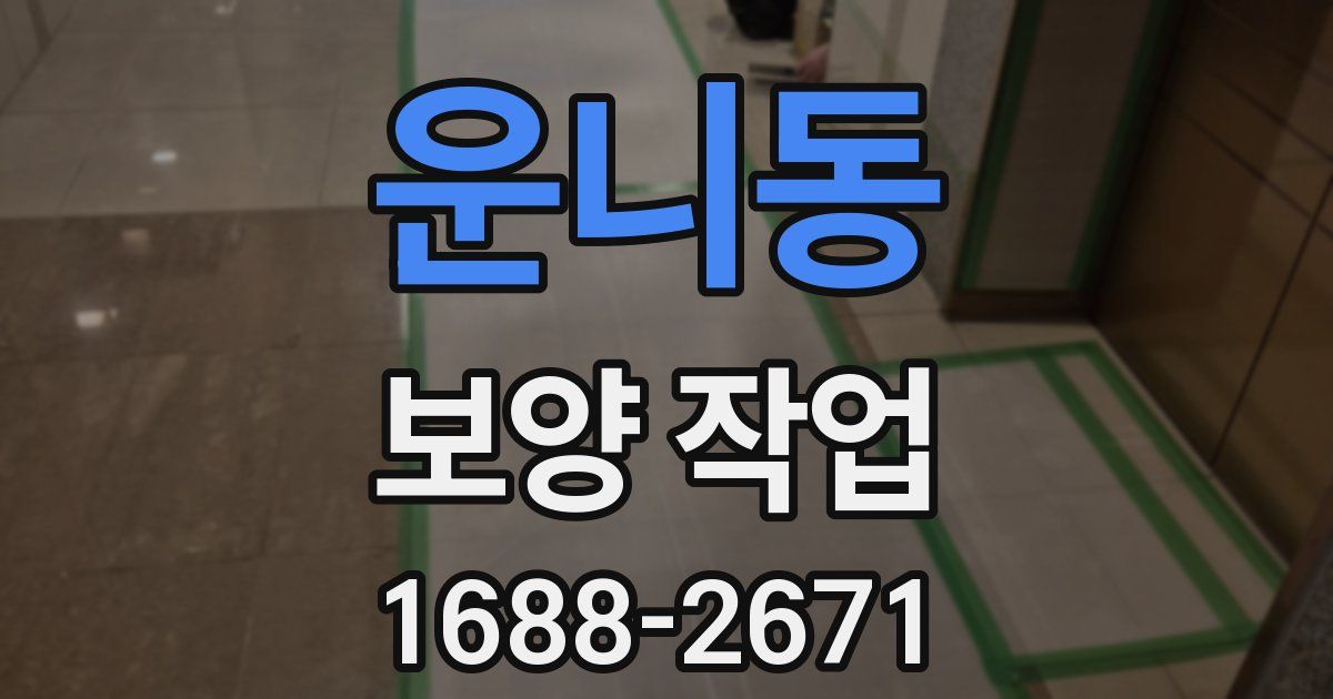 운니동 보양 작업