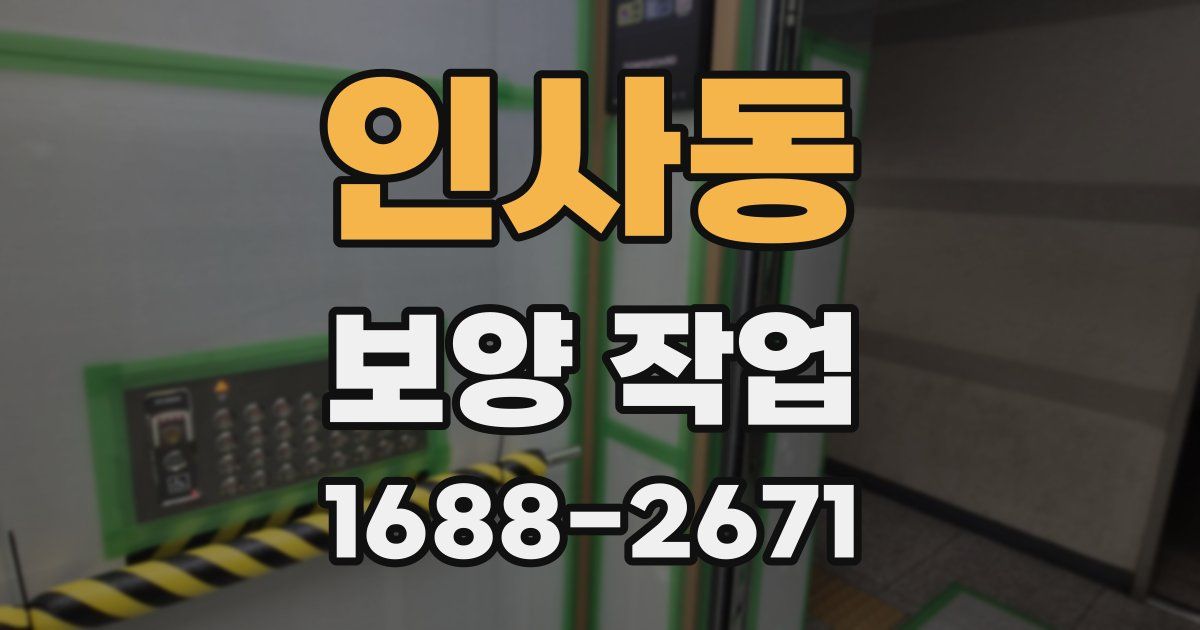 인사동 보양 작업