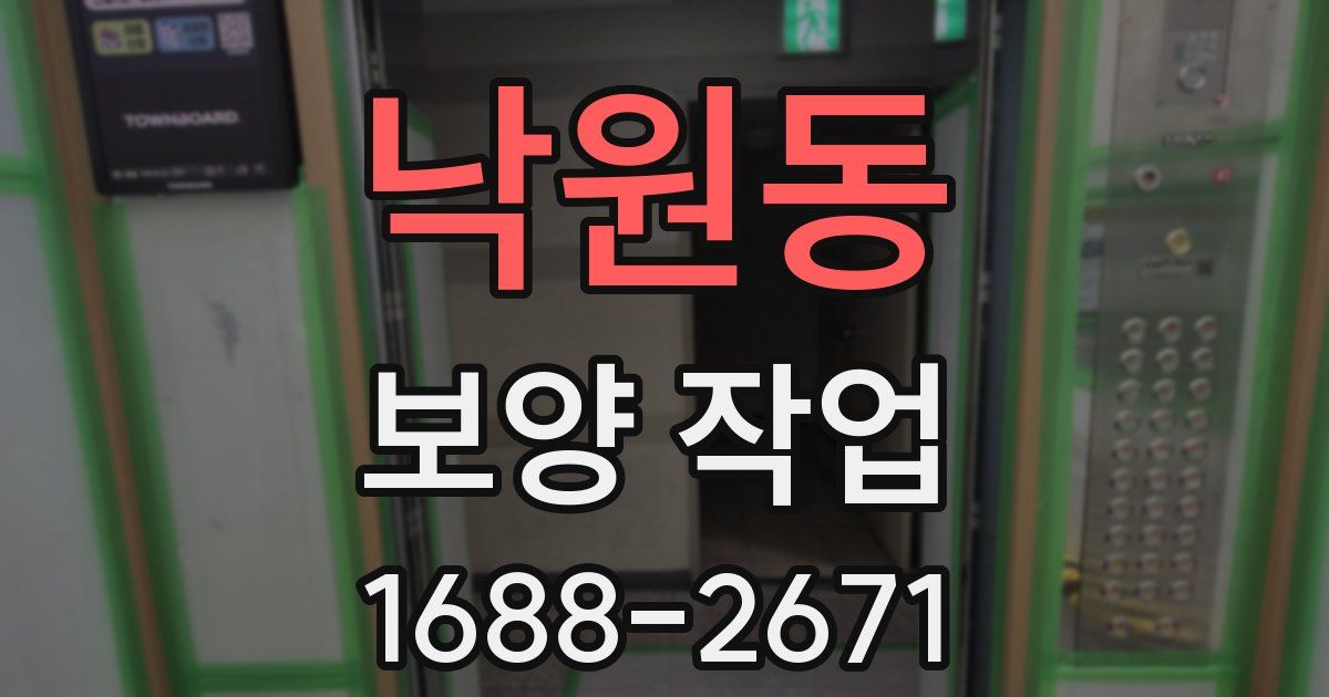 낙원동 보양 작업