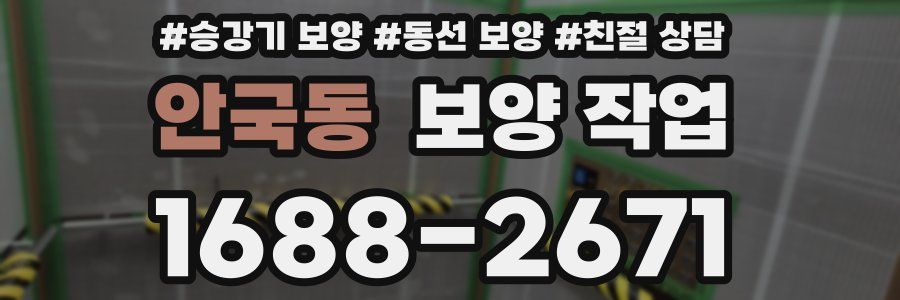 안국동 보양 작업