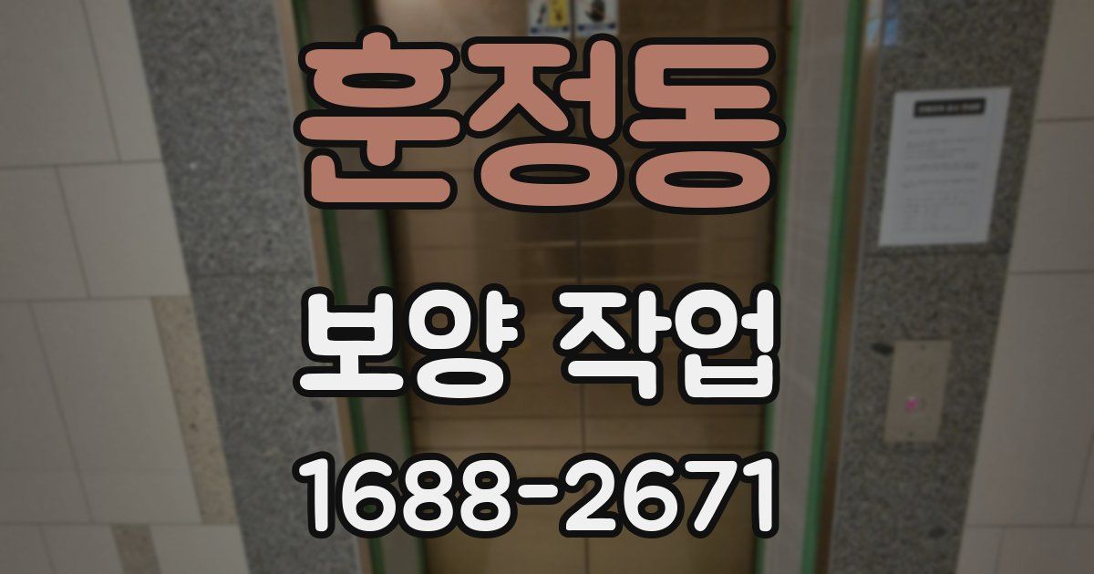훈정동 보양 작업