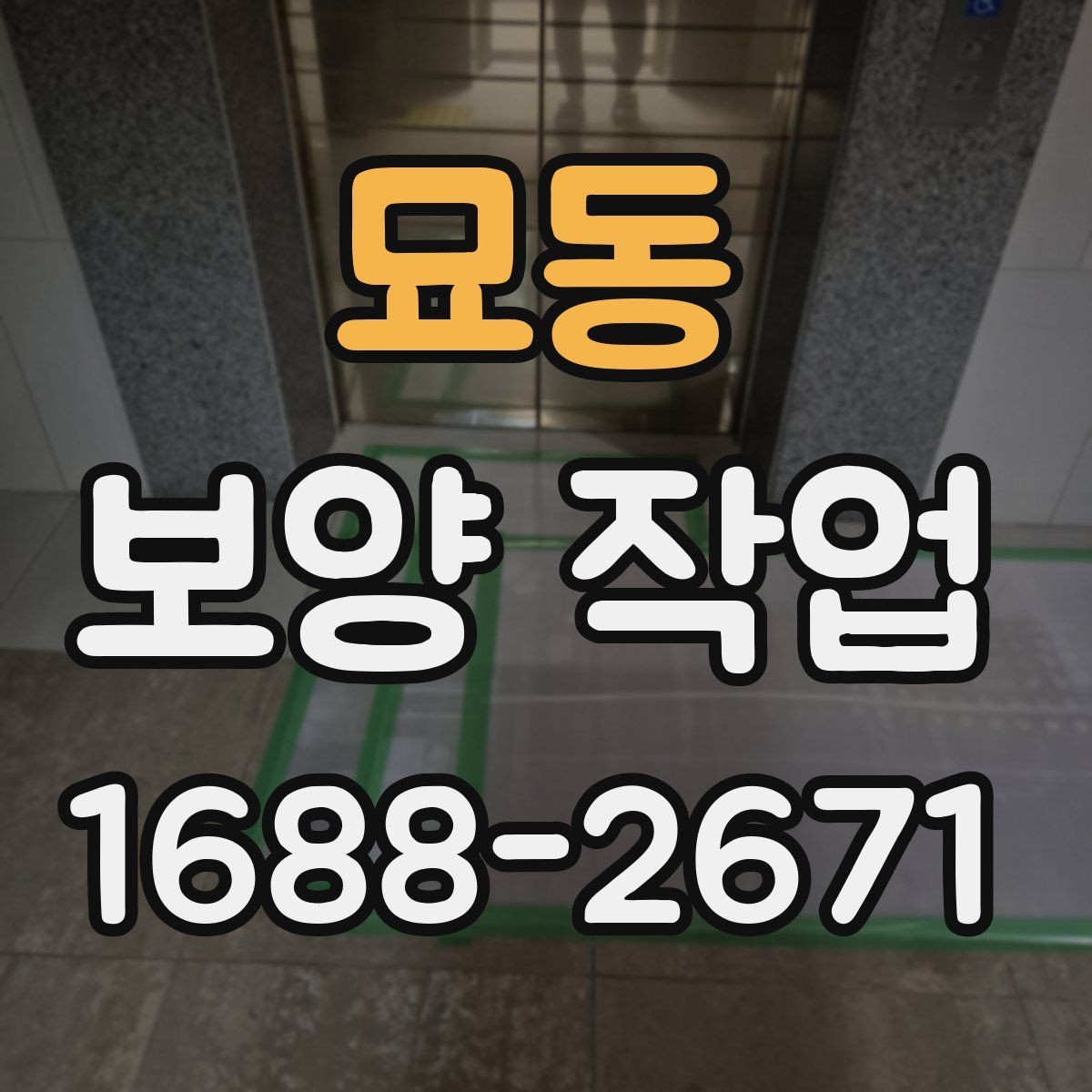 묘동 보양 작업 현장의 이동 경로와 보호 방법