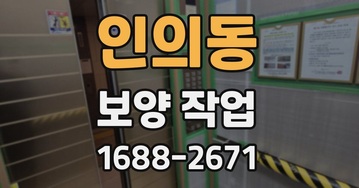 인의동 보양 작업