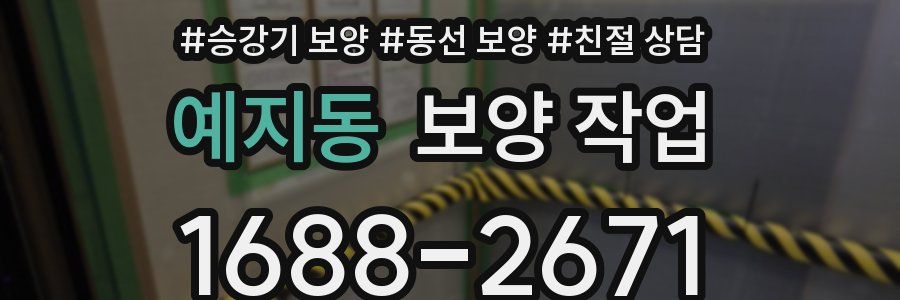 예지동 보양 작업