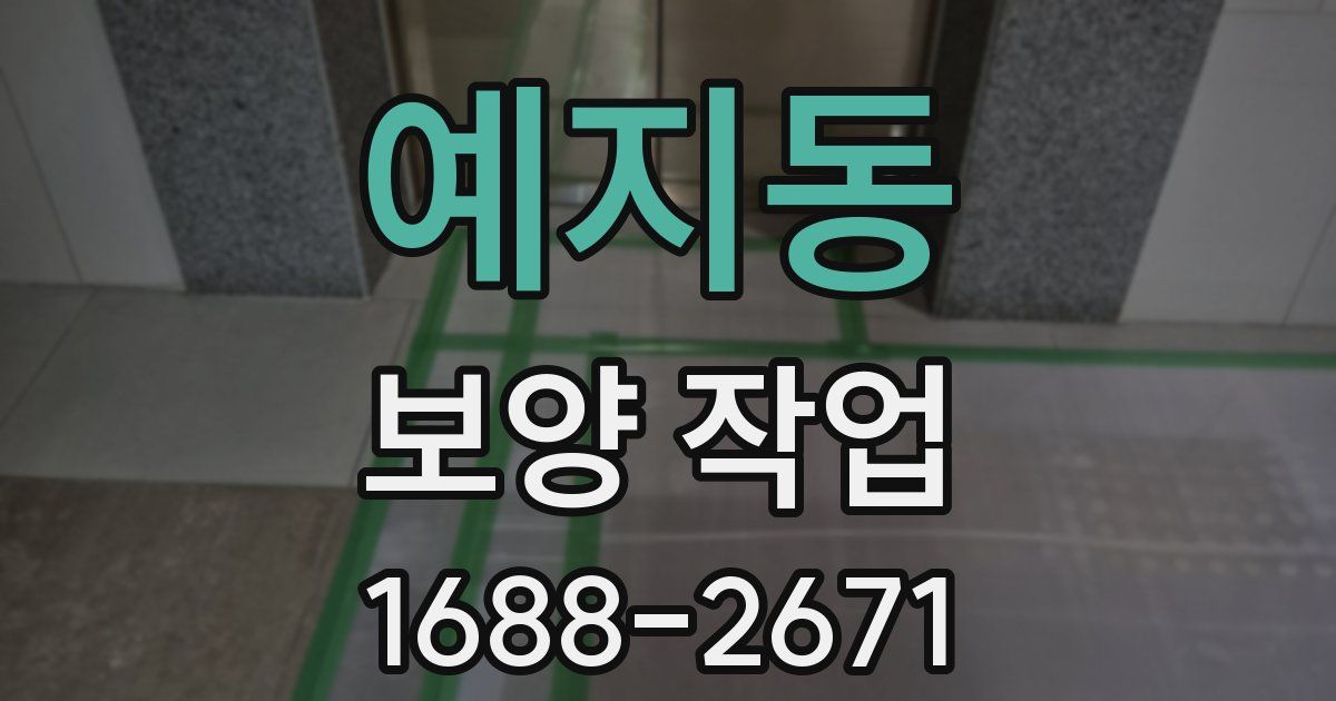 예지동 보양 작업