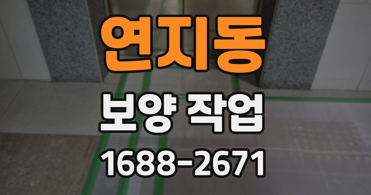 연지동 보양 작업