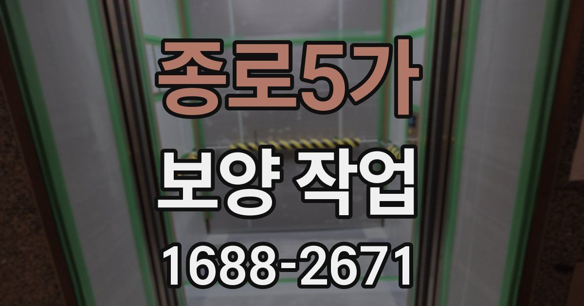 종로5가 보양 작업