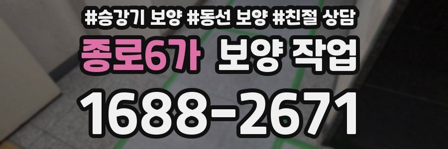 종로6가 보양 작업