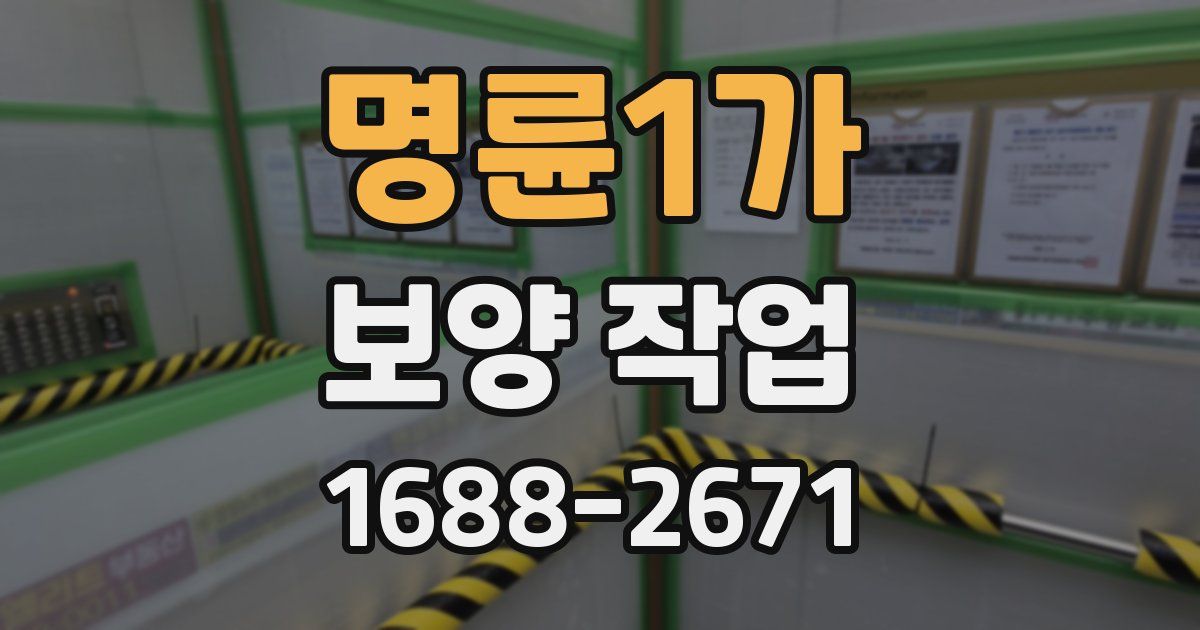 명륜1가 보양 작업