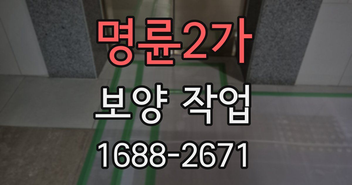 명륜2가 보양 작업