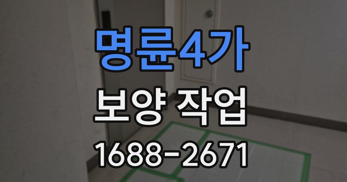 명륜4가 보양 작업