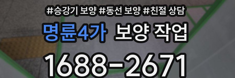명륜4가 보양 작업