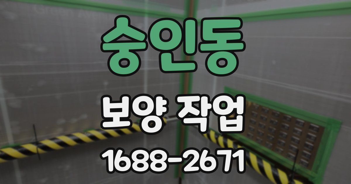숭인동 보양 작업