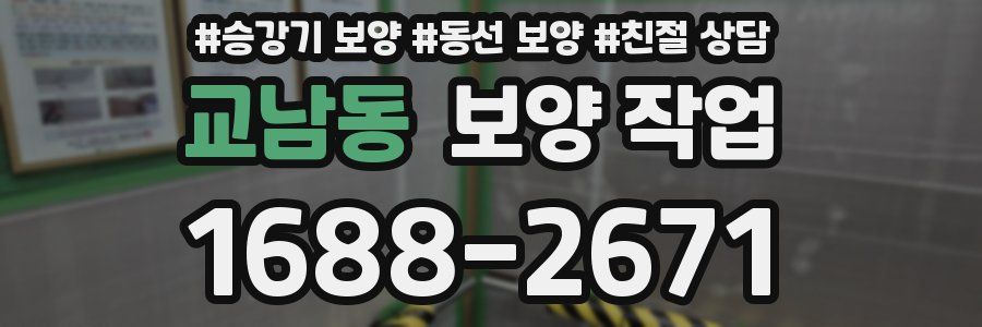 교남동 보양 작업