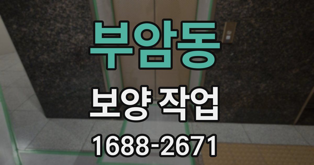 부암동 보양 작업