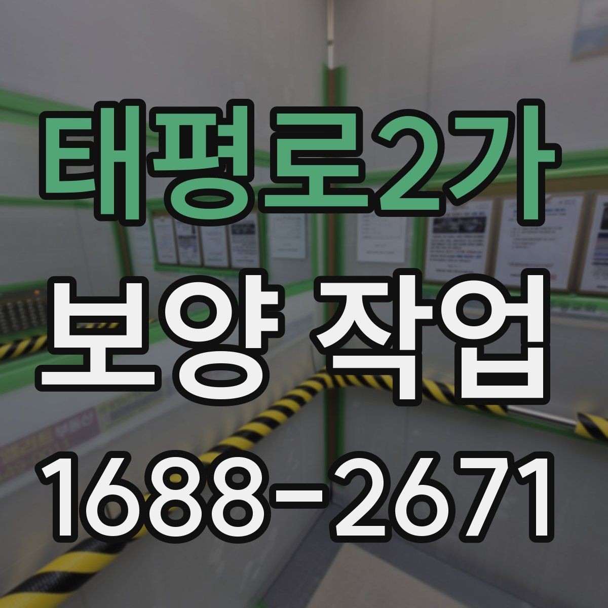 태평로2가 보양 작업 범위에 따라 달라지는 방식