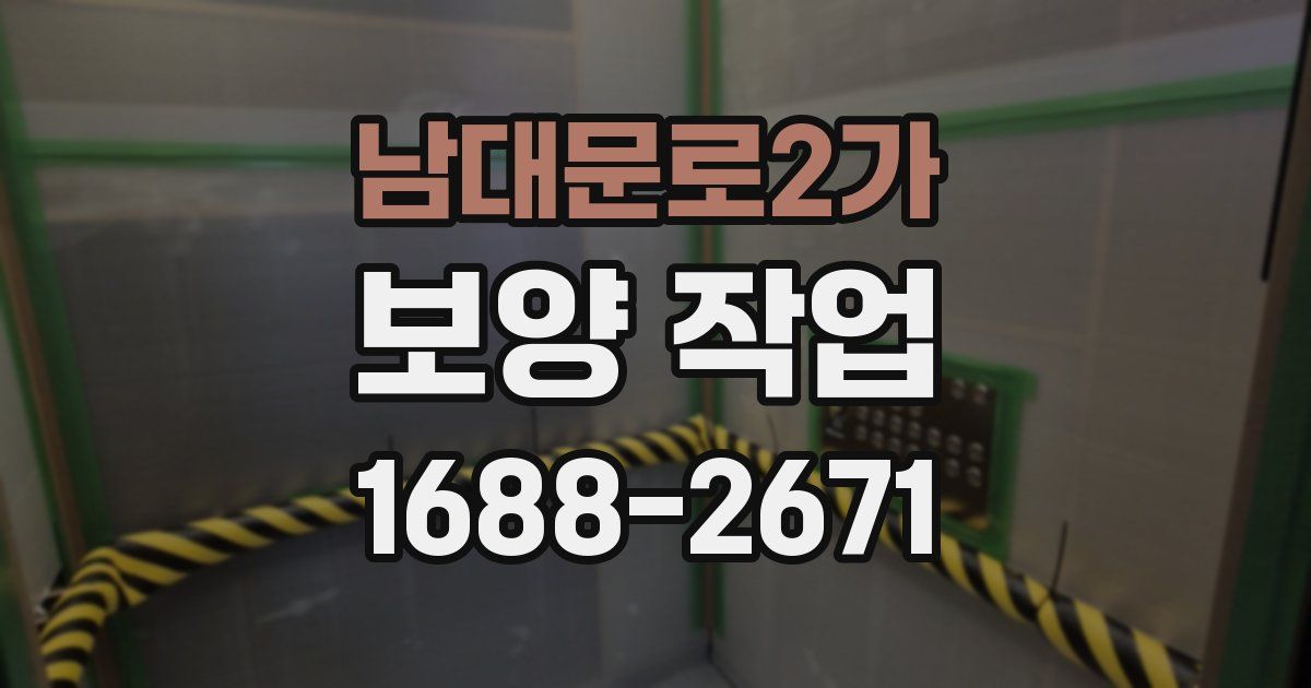남대문로2가 보양 작업