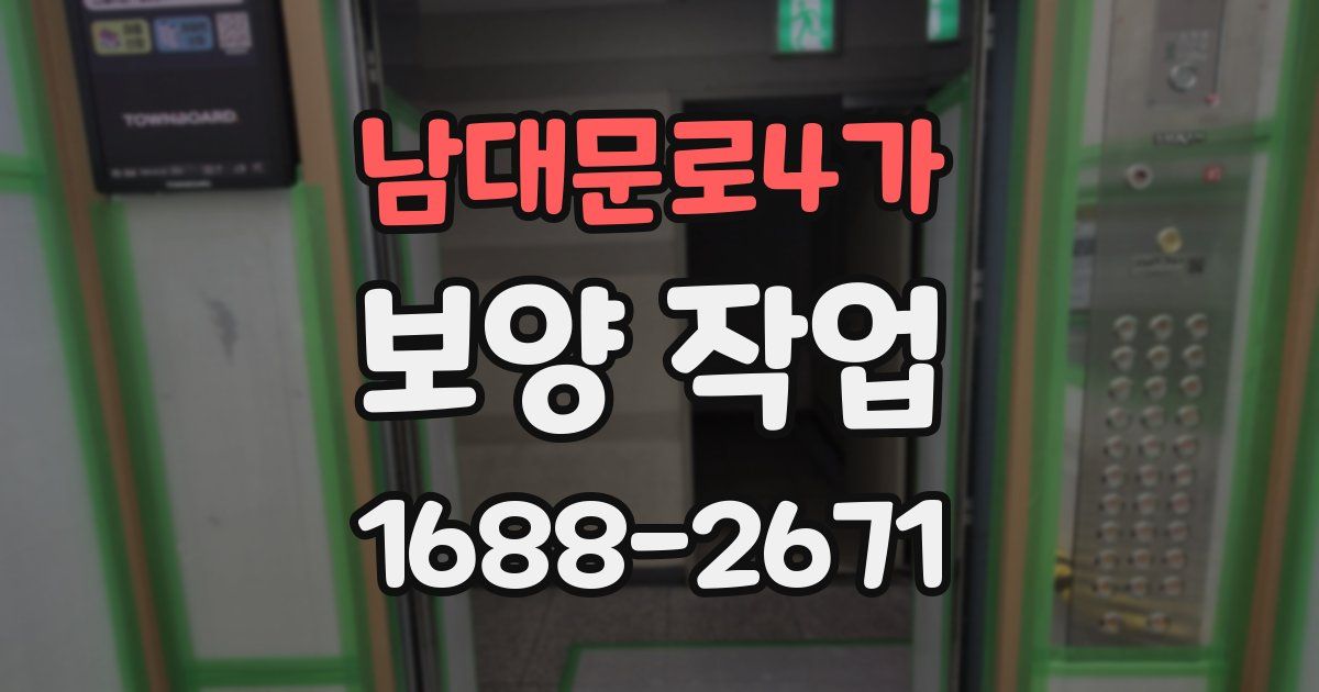 남대문로4가 보양 작업