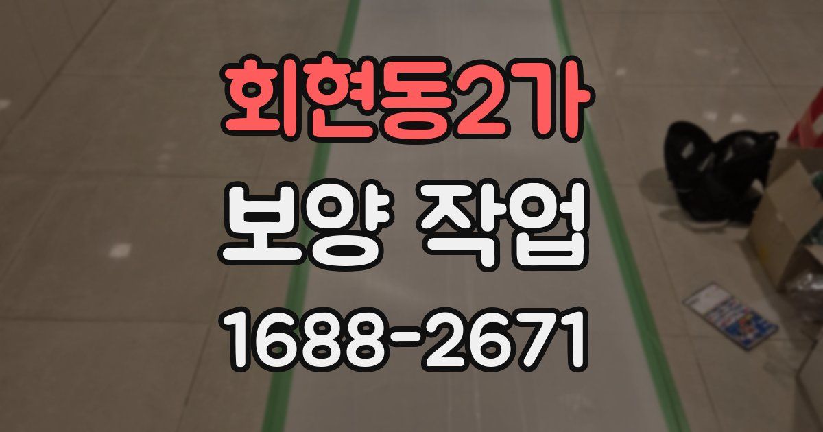 회현동2가 보양 작업