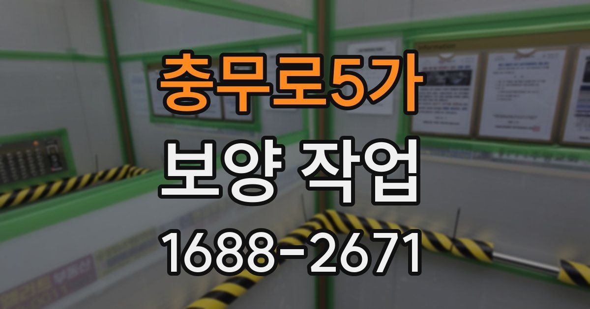 충무로5가 보양 작업