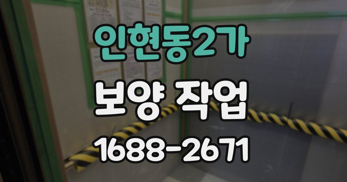 인현동2가 보양 작업