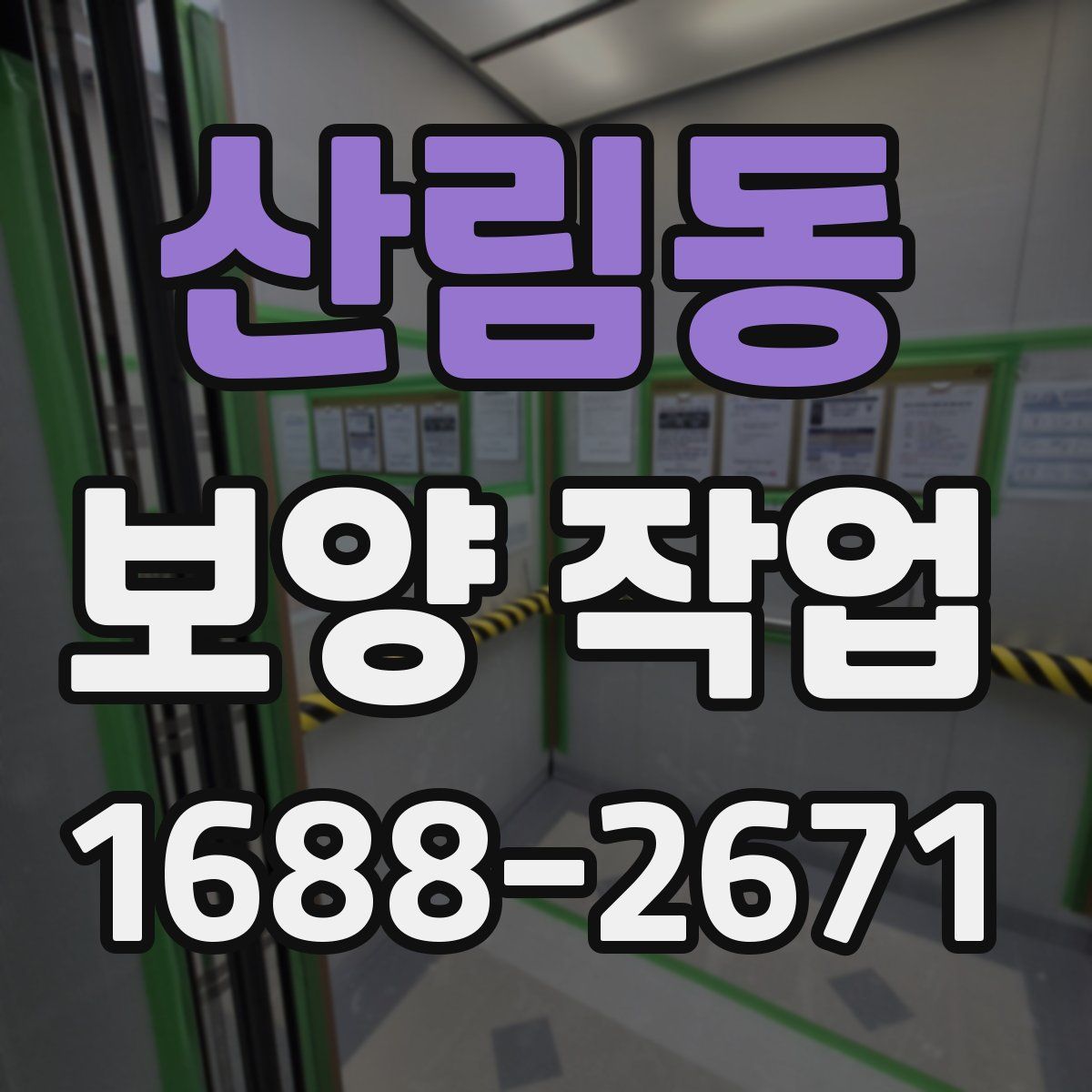 산림동 보양 작업