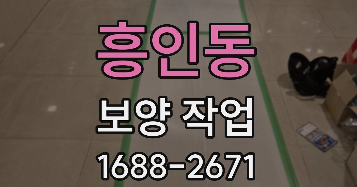 흥인동 보양 작업