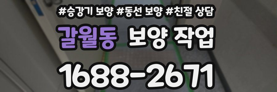 갈월동 보양 작업