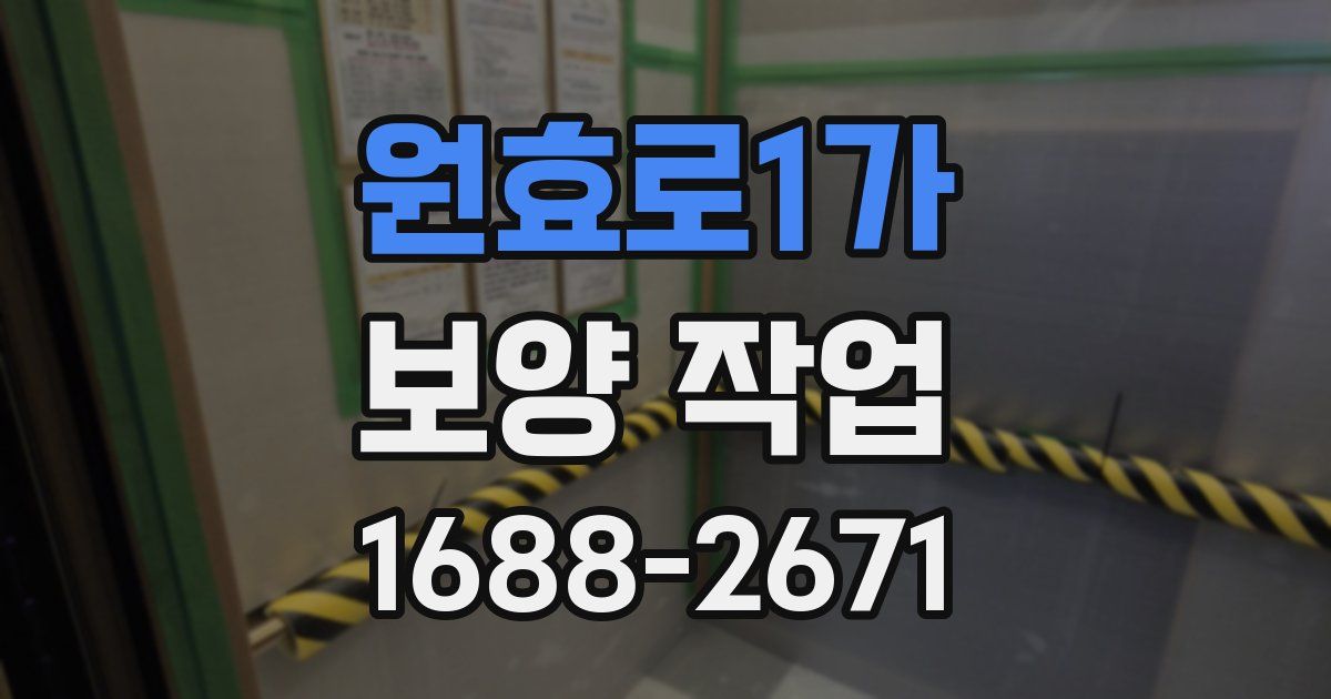 원효로1가 보양 작업