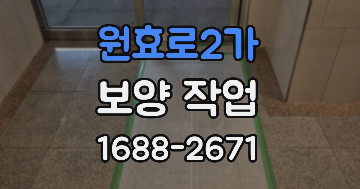 원효로2가 보양 작업