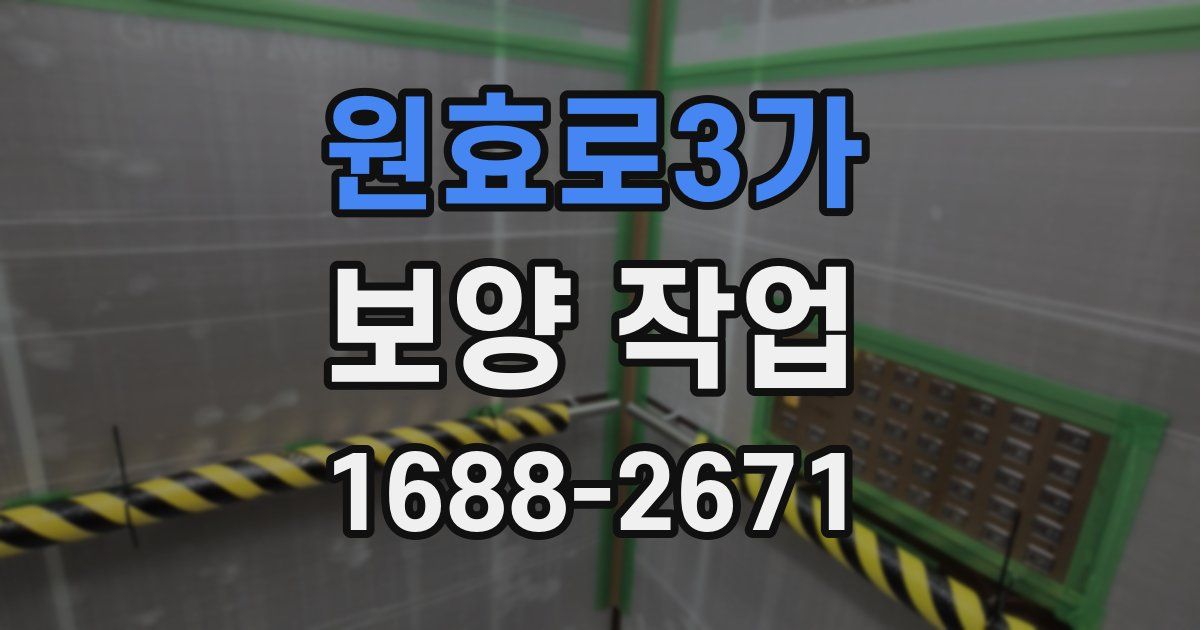 원효로3가 보양 작업