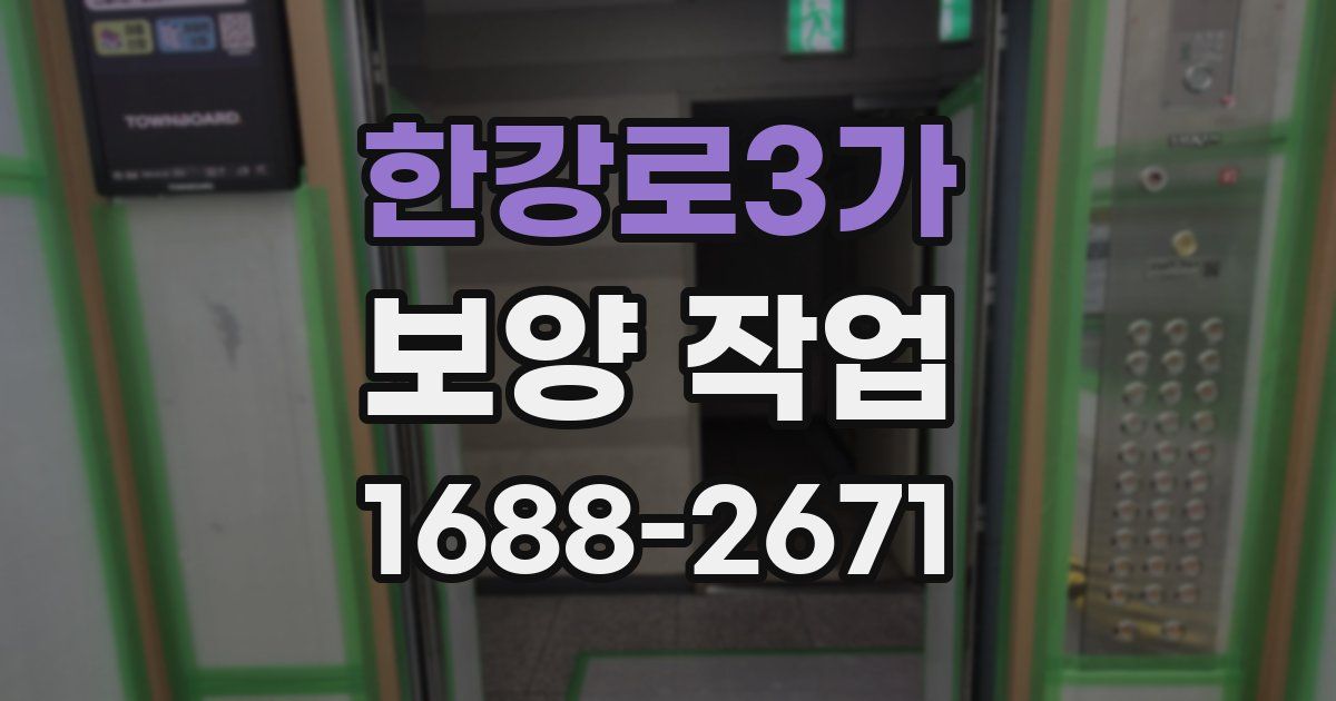 한강로3가 보양 작업