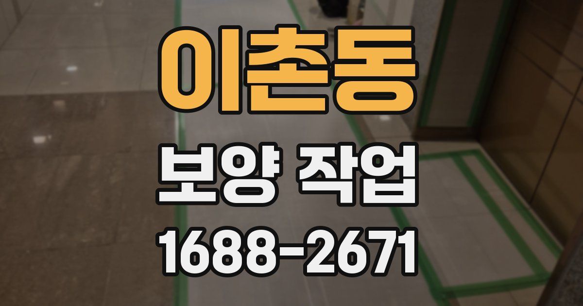 이촌동 보양 작업