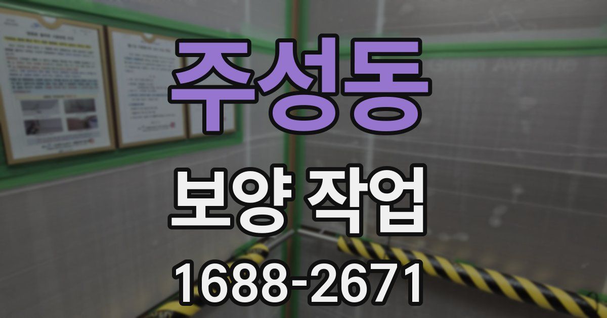 주성동 보양 작업