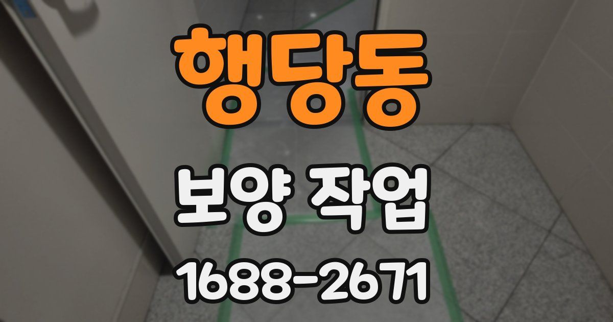 행당동 보양 작업