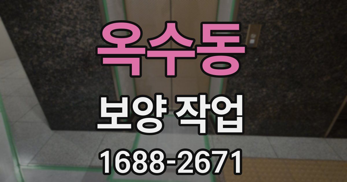 옥수동 보양 작업