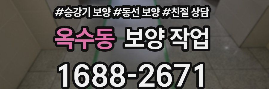 옥수동 보양 작업