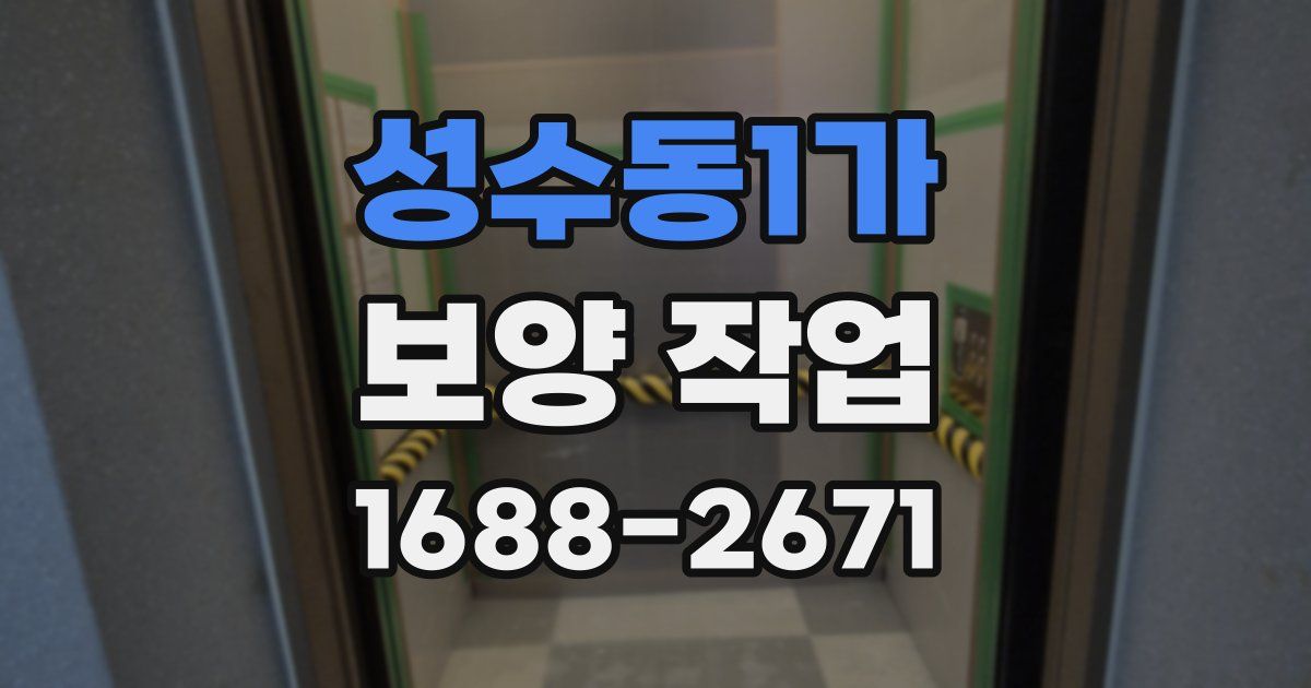 성수동1가 보양 작업