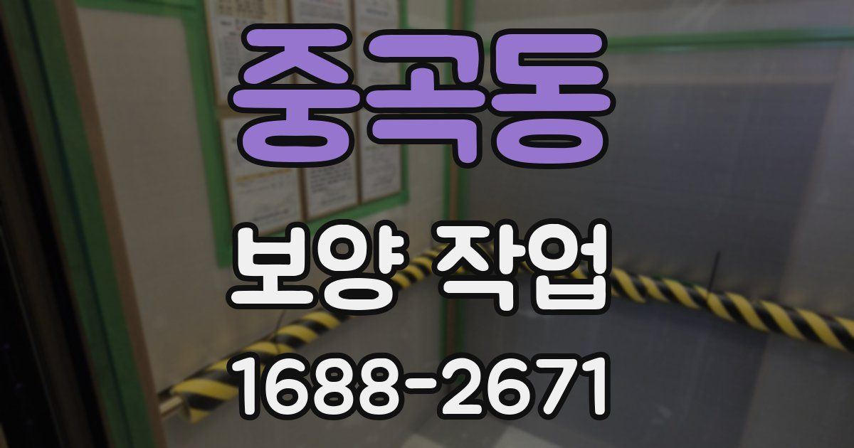 중곡동 보양 작업